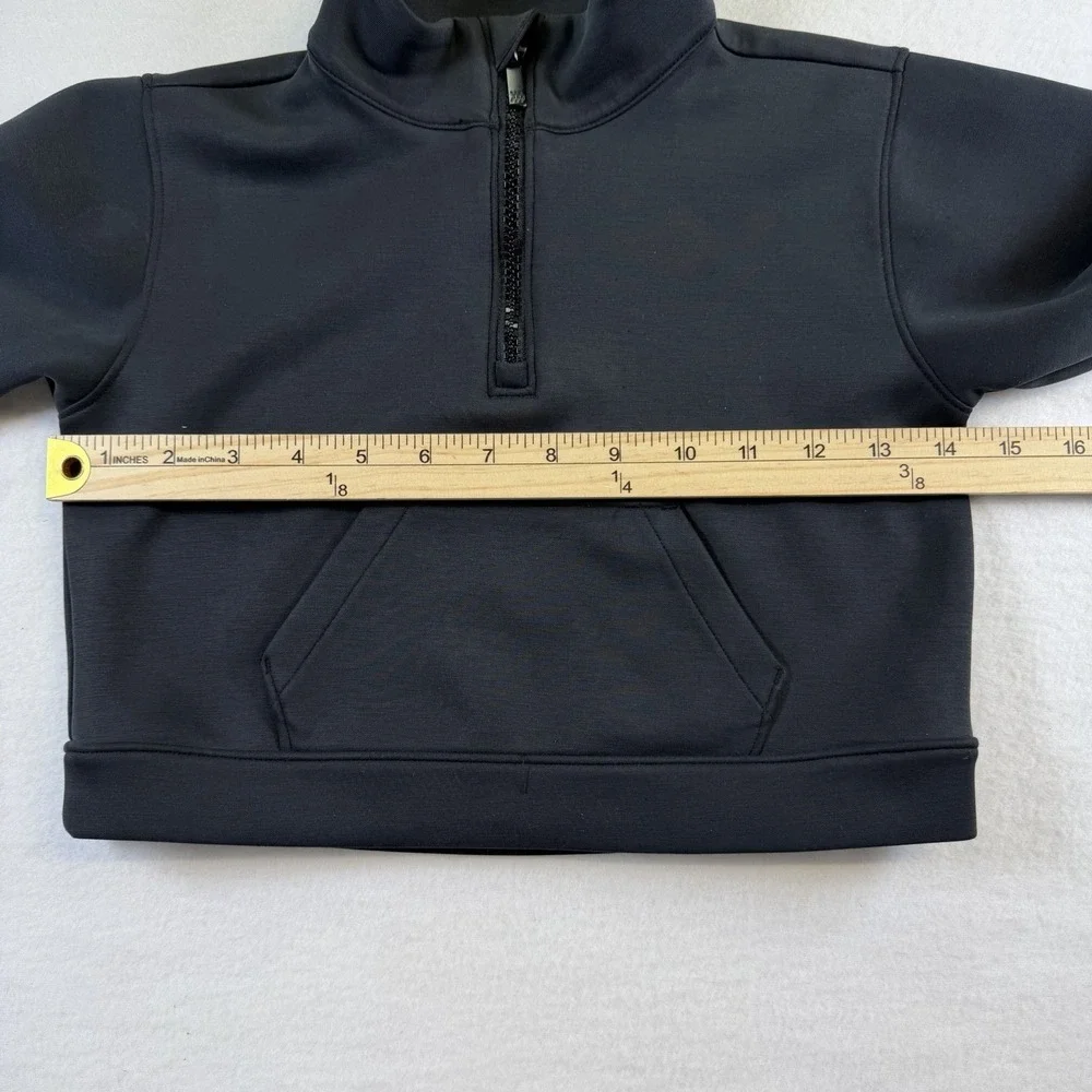 All in Motion Black Sweatshirt Girls Youth, Size S (4/5), Airy 1/2 Zip Mock Neck